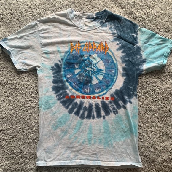 Def Leppard Adrenalize Tie Dye T-Shirt. Medium. Official Def Leppard. - Picture 2 of 6